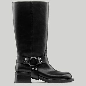 Maguire Lucca Black Moto Boot Sz 40/US 10